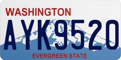 WA license plate AYK9520