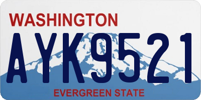WA license plate AYK9521