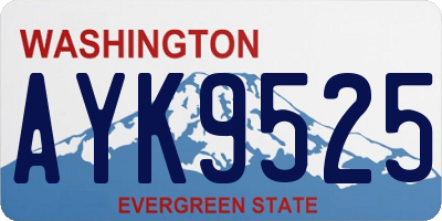 WA license plate AYK9525