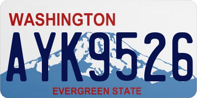 WA license plate AYK9526