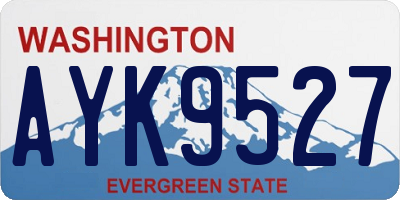 WA license plate AYK9527