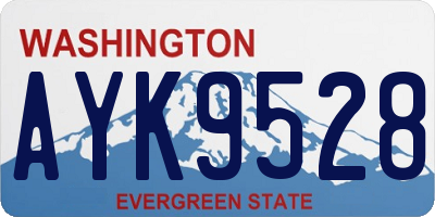 WA license plate AYK9528