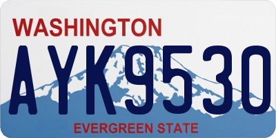 WA license plate AYK9530