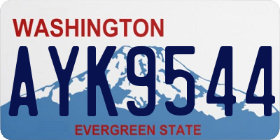 WA license plate AYK9544