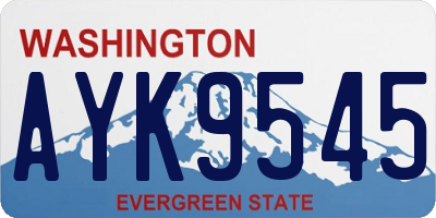 WA license plate AYK9545