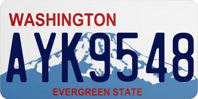 WA license plate AYK9548