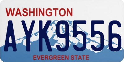 WA license plate AYK9556