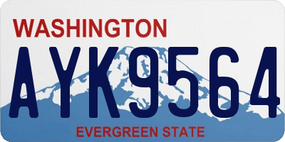 WA license plate AYK9564