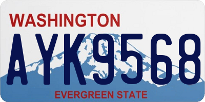 WA license plate AYK9568