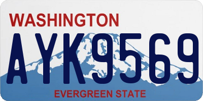 WA license plate AYK9569