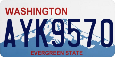 WA license plate AYK9570