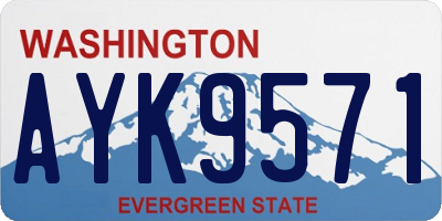 WA license plate AYK9571