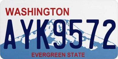 WA license plate AYK9572