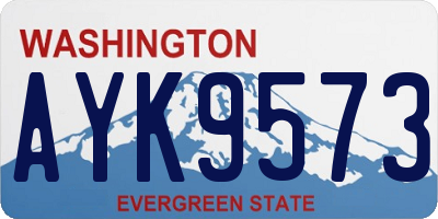 WA license plate AYK9573