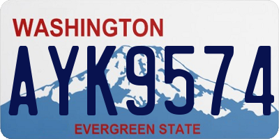 WA license plate AYK9574