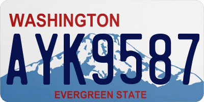WA license plate AYK9587