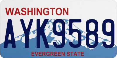 WA license plate AYK9589