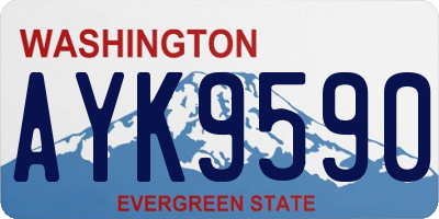 WA license plate AYK9590