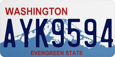WA license plate AYK9594