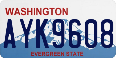 WA license plate AYK9608