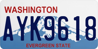 WA license plate AYK9618