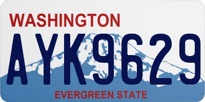 WA license plate AYK9629