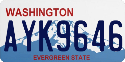 WA license plate AYK9646