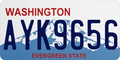 WA license plate AYK9656