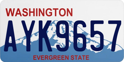 WA license plate AYK9657