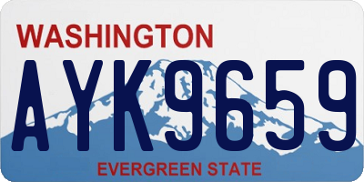 WA license plate AYK9659