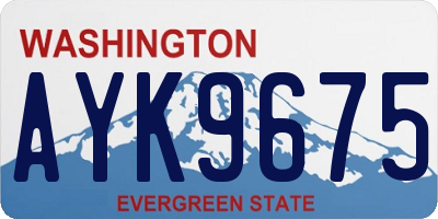 WA license plate AYK9675