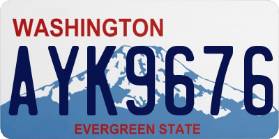 WA license plate AYK9676