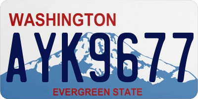 WA license plate AYK9677