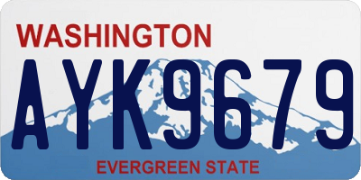 WA license plate AYK9679