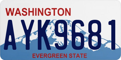 WA license plate AYK9681