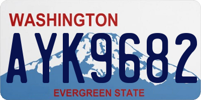 WA license plate AYK9682