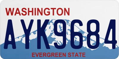 WA license plate AYK9684