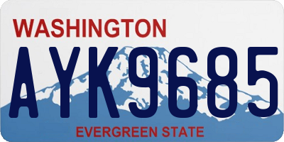 WA license plate AYK9685