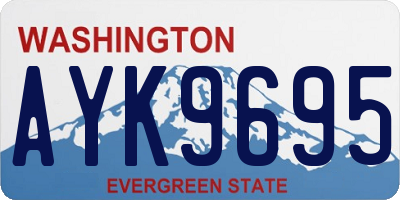 WA license plate AYK9695