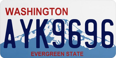 WA license plate AYK9696