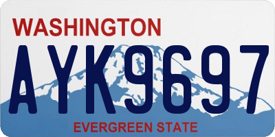 WA license plate AYK9697