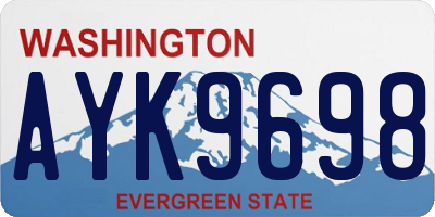 WA license plate AYK9698