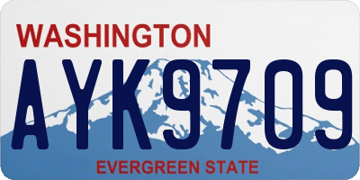 WA license plate AYK9709