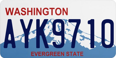WA license plate AYK9710