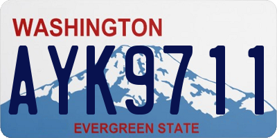 WA license plate AYK9711