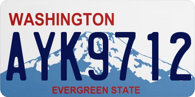WA license plate AYK9712
