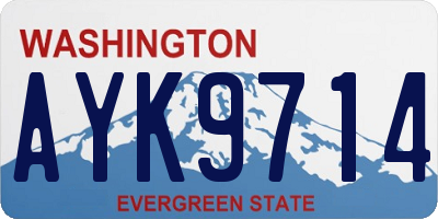 WA license plate AYK9714