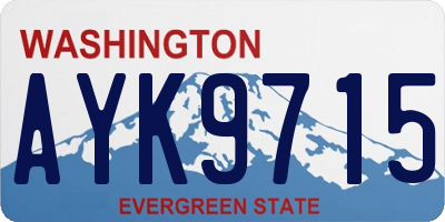 WA license plate AYK9715