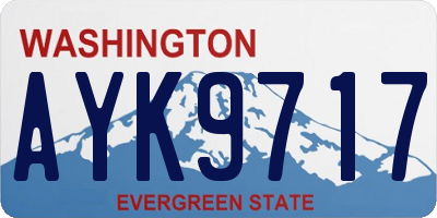 WA license plate AYK9717