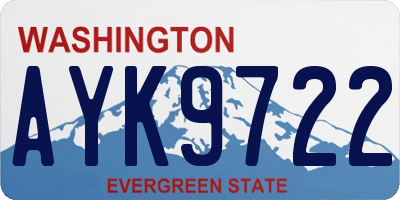 WA license plate AYK9722